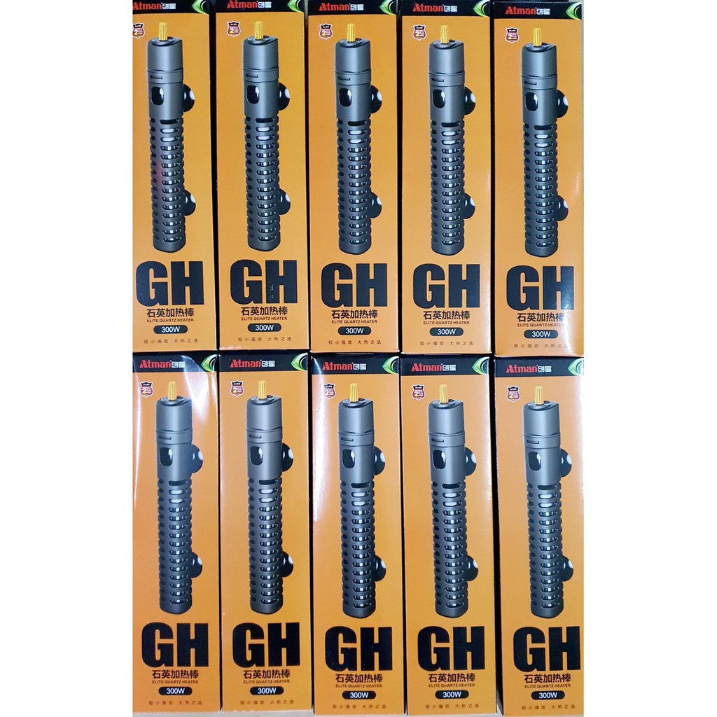 SƯỞI HỒ CÁ ATMAN GH 300W CÓ VỎ BỌC BẢO VỆ AN TOÀN