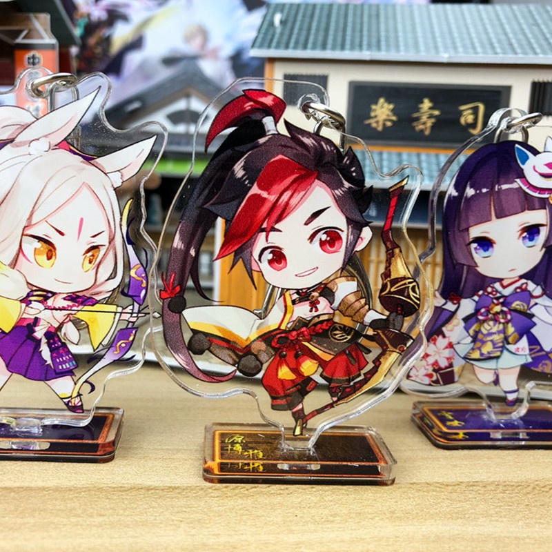 Móc khóa tượng trưng bày huy hiệu hoạt hình Âm Dương Sư Onmyoji