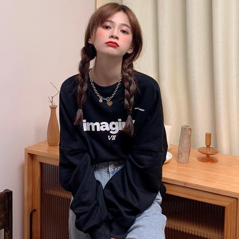 NRVP Áo Thun Nữ Dài Tay Cổ Tròn Thời Trang Hàn