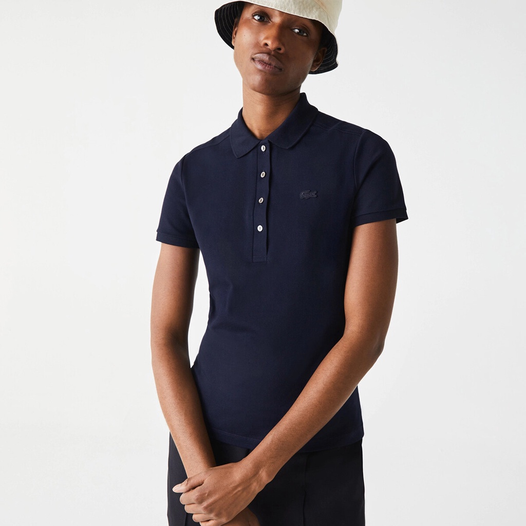 Áo Thun Polo Ngắn Tay Thêu Logo Lacoste Chất Lượng Cao Giản Dị Dễ Phối Đồ Dành Cho Nữ