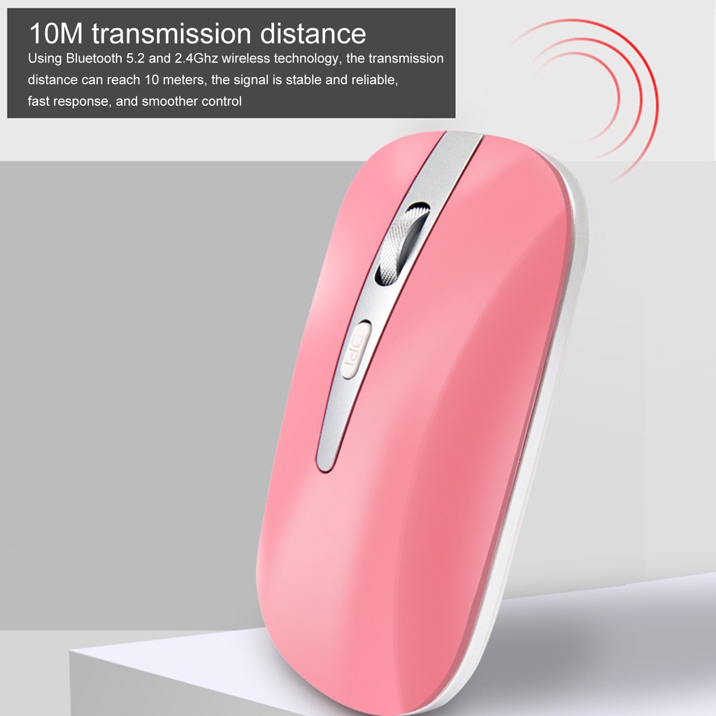 Chuột không dây Wl168 bluetooth 5.2 có thể sạc lại tiện lợi