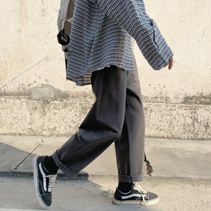 Quần dài ống suông lưng thun co giãn thời trang mùa hè sành điệu cho nam