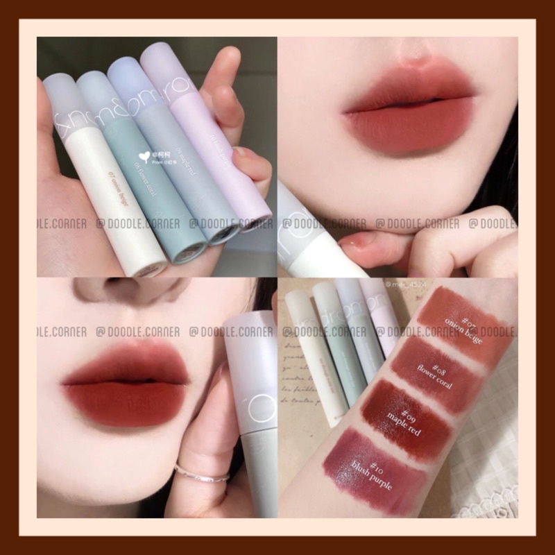 Son kem lì Romand See-Through Matte Tint 10 màu (Có Sẵn)