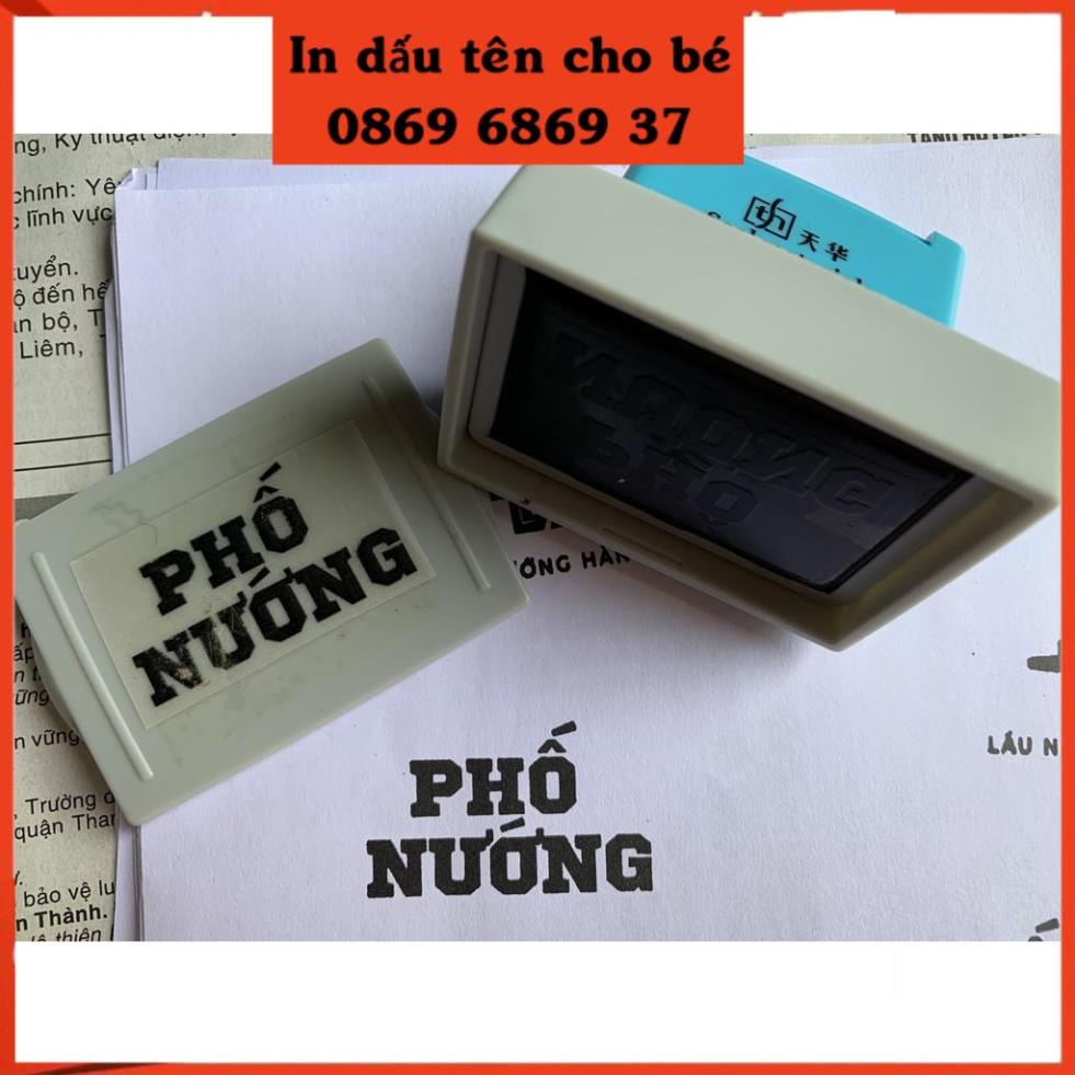 Con Dấu In Theo yêu cầu Không Phai ( Dấu + Mực) Minh in