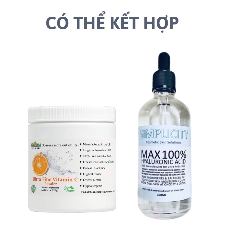 Bột vitamin C  nguyên chất siêu mịn - làm trắng và giảm thâm cho da