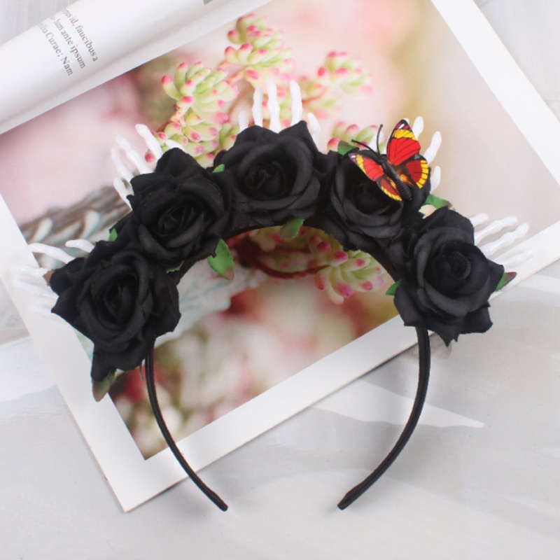 Băng Đô Hoa Hồng Hóa Trang Halloween