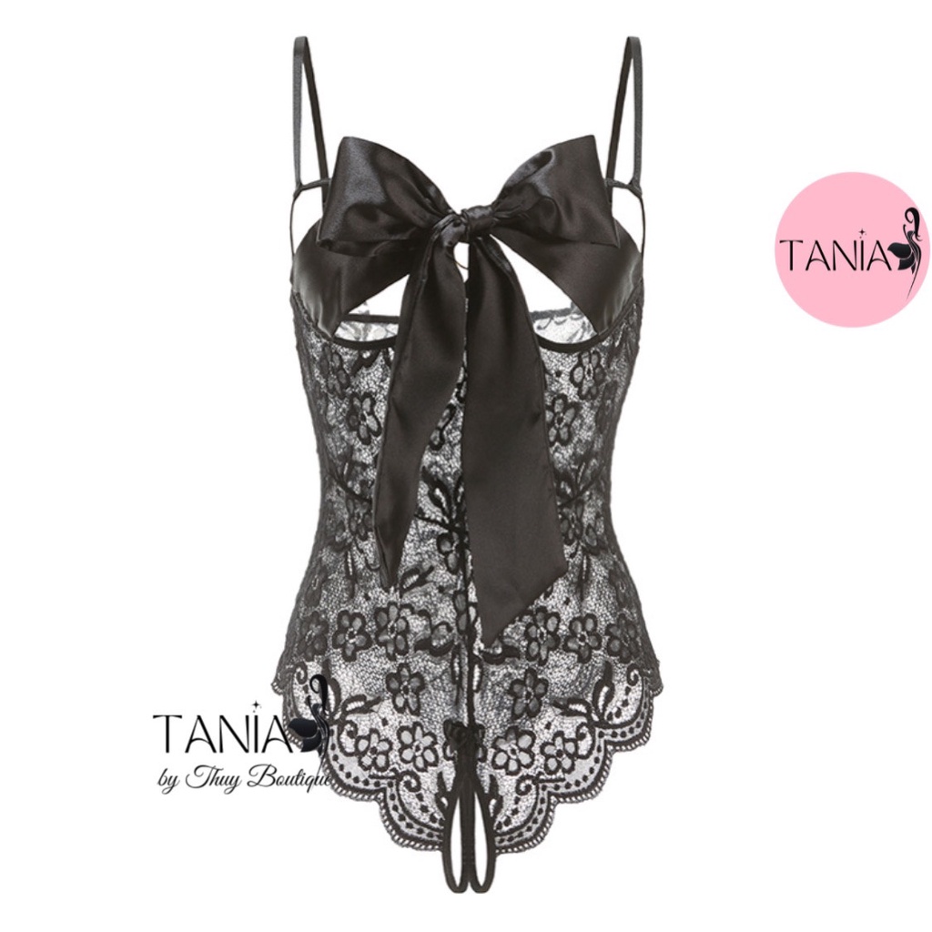 Đồ Ngủ Sexy Nữ Gợi Cảm Xuyên Thấu Hở ngực Jum Thắt Nơ Xẻ Đáy Dễ Thương TANIA 2131 | BigBuy360 - bigbuy360.vn
