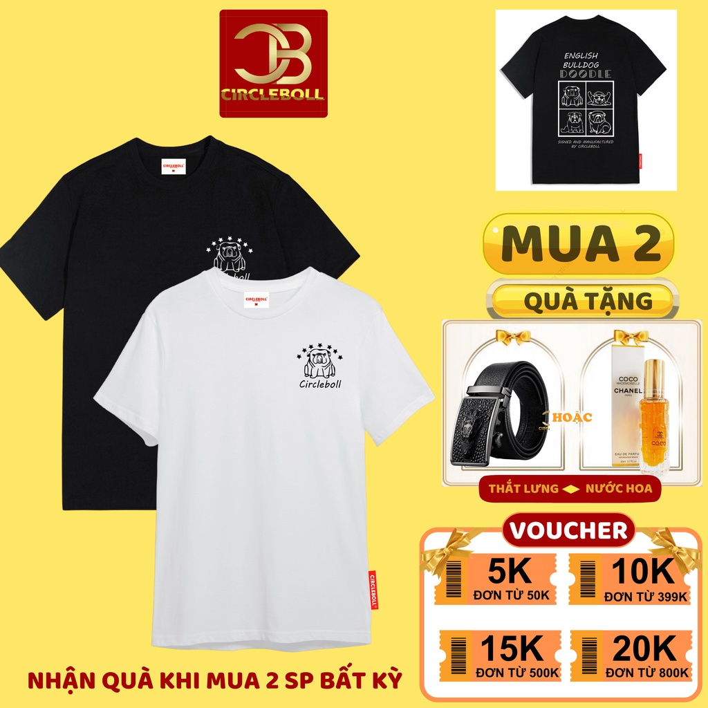 Áo Thun nam nữ Unisex 100% Cotton CIRCLEBOLL Bulldog Tee