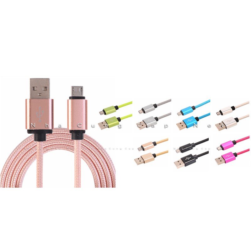 Cáp NYLON Micro USB 1mAh tương thích cho các thiết bị thế hệ cũ, các phụ kiện sạc qua cổng micro usb