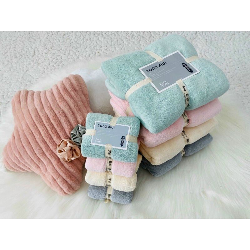 Sét khăn tắm, khăn rửa mặt xuất Nhật(150x75- 80x34)