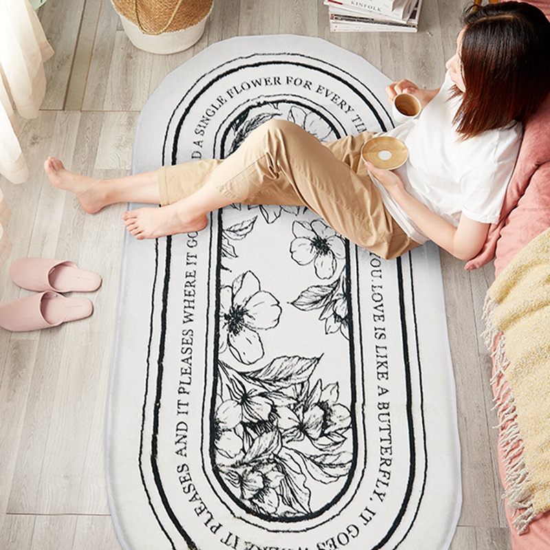 Thảm Lót Sàn Phòng Ngủ Chống Trượt Phong Cách Bắc Âu Đẹp Mắt