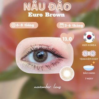 Kính Áp Tròng EURO BROWN - Tone cam đào áp tròng
