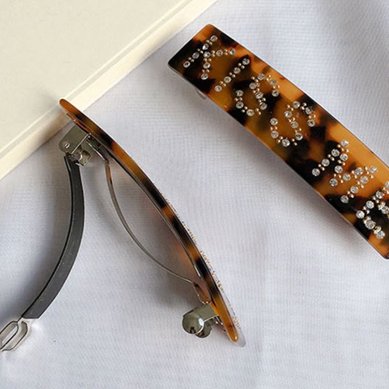 Kẹp Tóc Chữ Nhật Đính Đá 20 Kiểu Hàn Quốc Cho Nữ