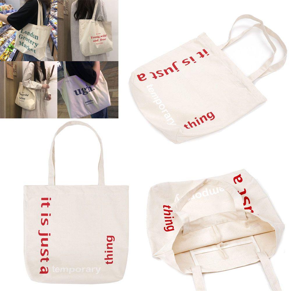 Túi Xách Vải Canvas Có Khóa Kéo Thời Trang Xuân Thu