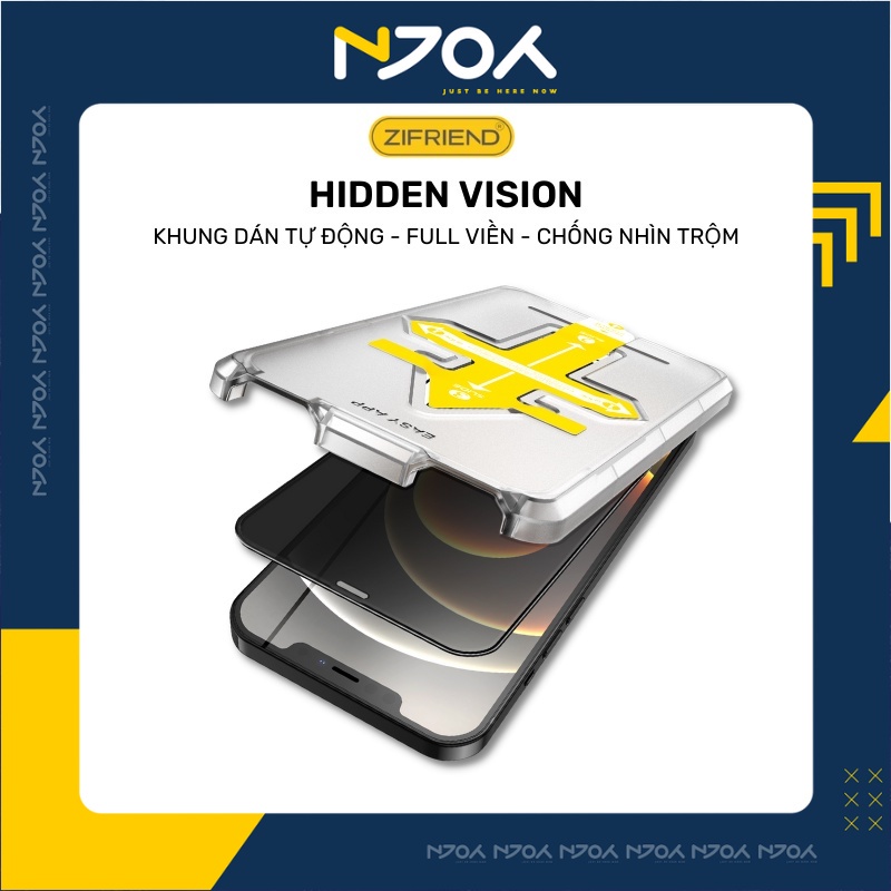 Kính Cường Lực Zifriend Hidden Vision Chống Nhìn Trộm Khung Dán Tự Động Cho Ip 13 Pro Max 12 Pro Max 11 Pro Max