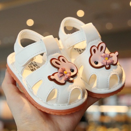 Dép rọ, sandal tập đi nơ Cà Rốt xinh xắn đế mềm cho bé gái 0-2 tuổi