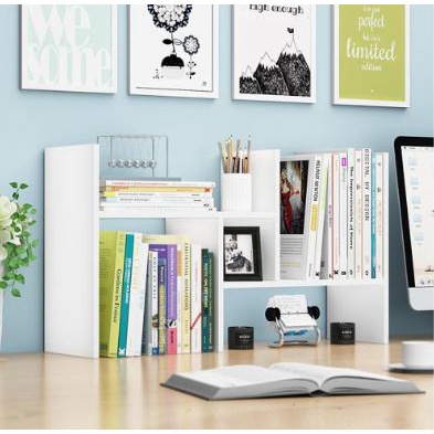 Kệ sách để bàn tiện dụng gọn gàng bàn làm việc, kệ lắp rắp nhanh đa năng