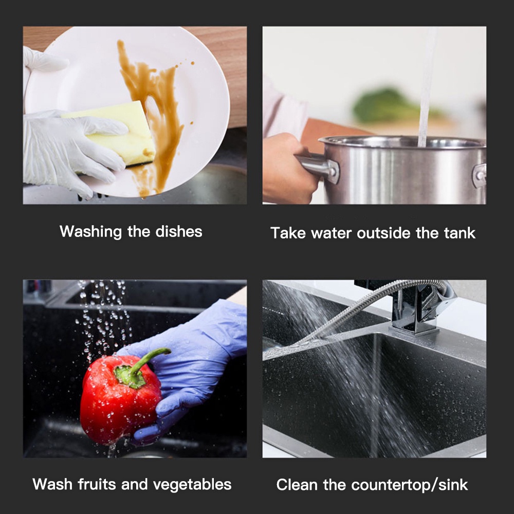 EKEZ Bộ vòi rửa chén nóng lạnh kèm vòi xịt dây rút đồng