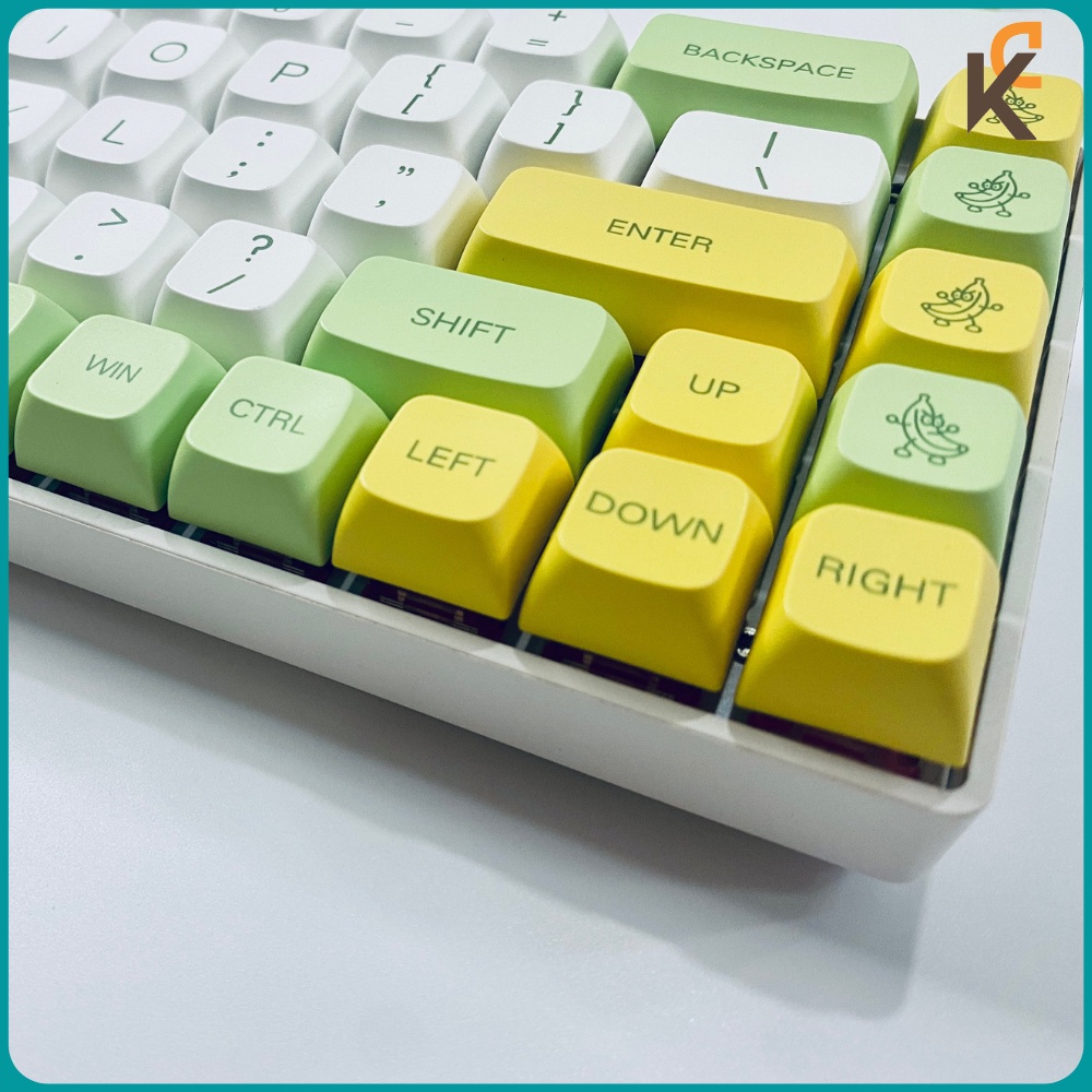 Nút Bàn Phím cơ Keycap Banana Chuối PBT XDA Dành Cho Bàn Phím Cơ
