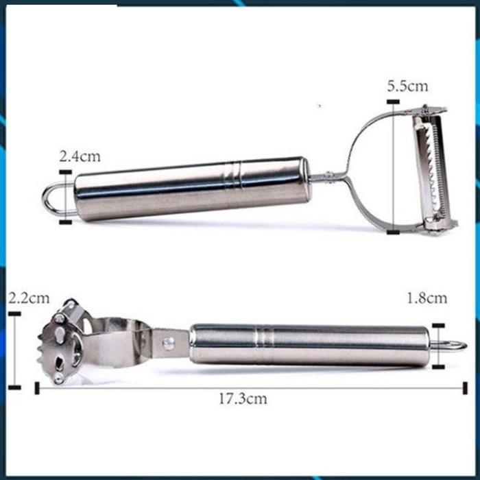 Nạo Gọt Hoa Quả Inox Loại 2 Lưỡi Siêu Hot chất liệu Inox siêu bền sáng - Nạo củ quả D111