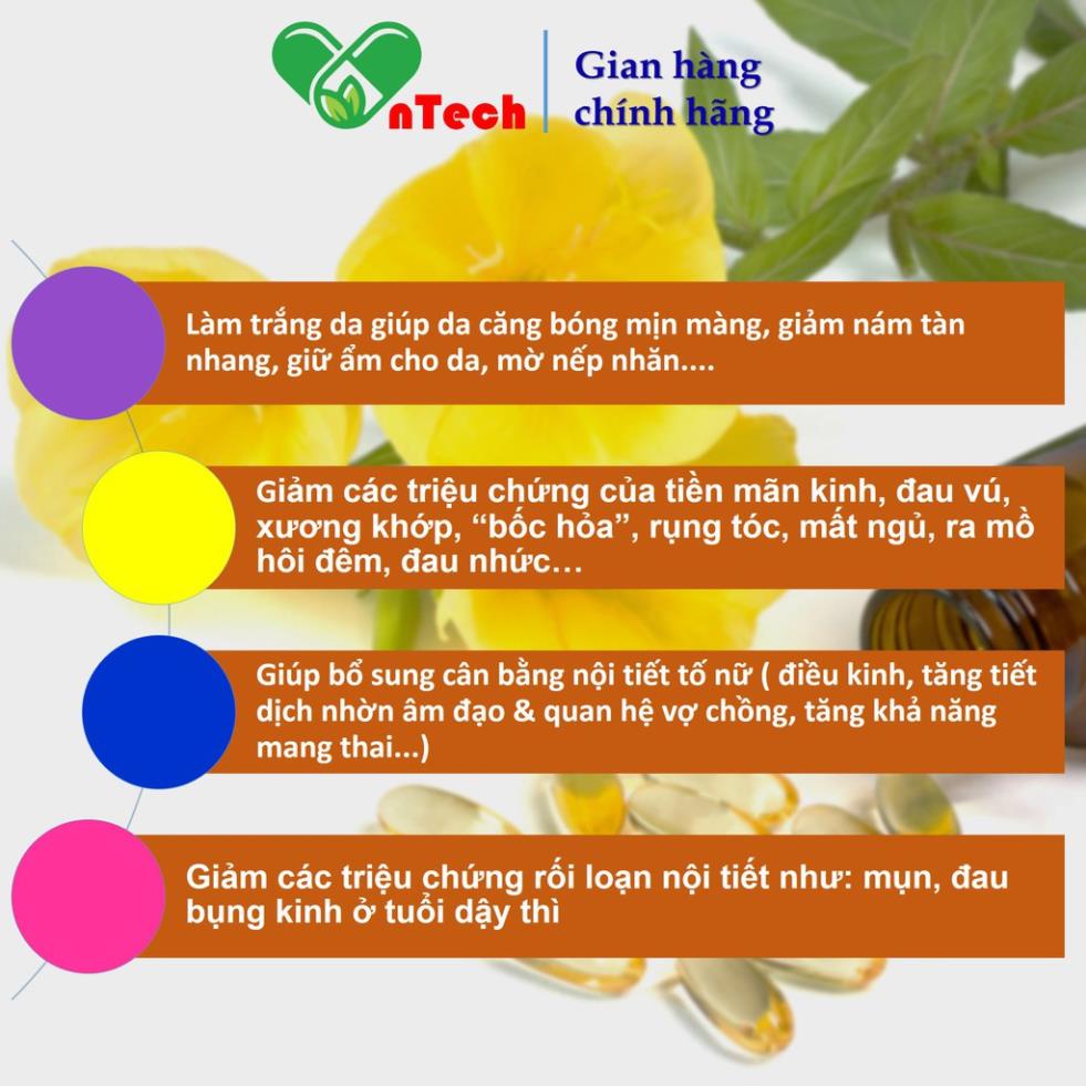 Tinh dầu hoa anh thảo Dr.Natural Hyper Evening Primrose Oil Bổ sung nội tiết tố giúp trắng da mờ nám hộp 180 viên