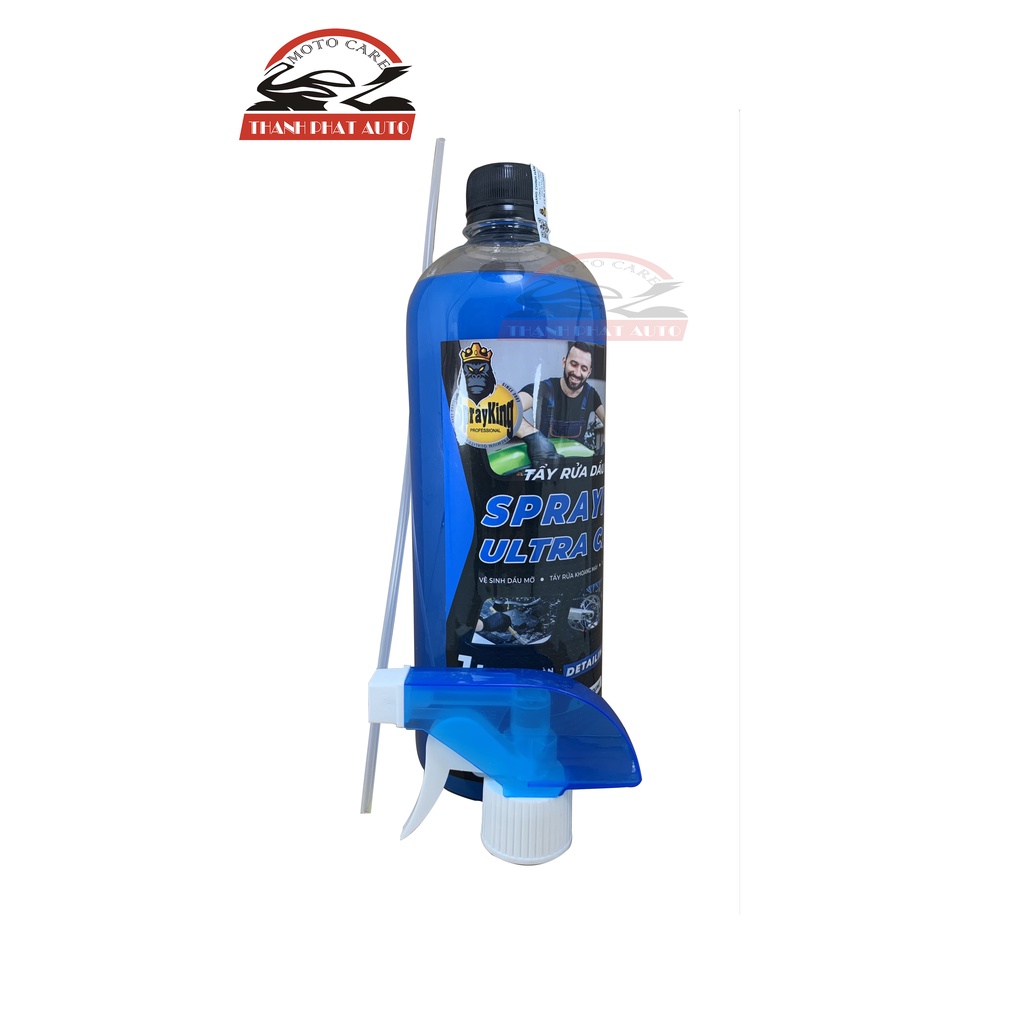 Dung dịch Sprayking Ultra Clean tẩy rửa dầu nhớt chuyên dụng trên bề mặt kim loại Tặng kèm vòi xịt dung tích 1Lít