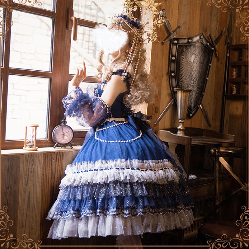 Chân Váy lolita Hóa Trang Lồng Chim Rỗng Siêu Bạo Lực Có Thể Điều Chỉnh