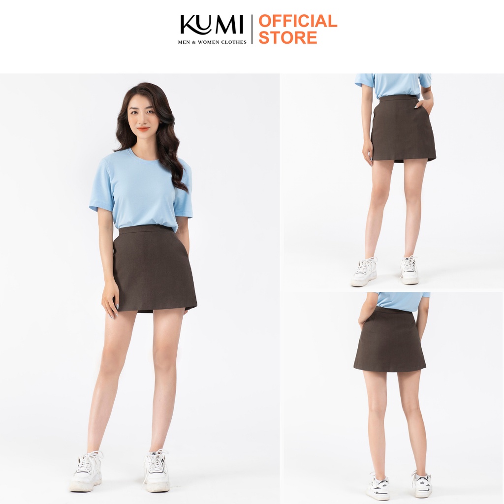 Chân Váy Chữ A Chất Kaki Cao Cấp Co Dãn Có Quần Trong - 3 Màu Đen, Nâu, Ghi Sữa