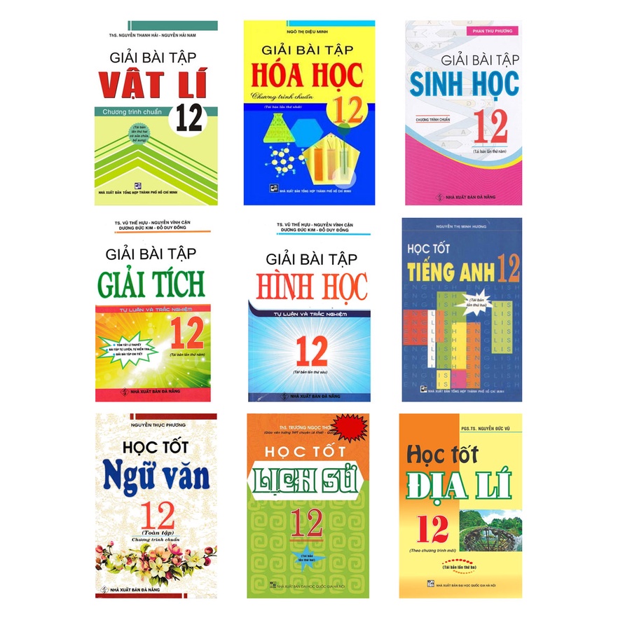Sách Tham Khảo - Combo Giải Lớp 12 (Bộ 9 Cuốn)