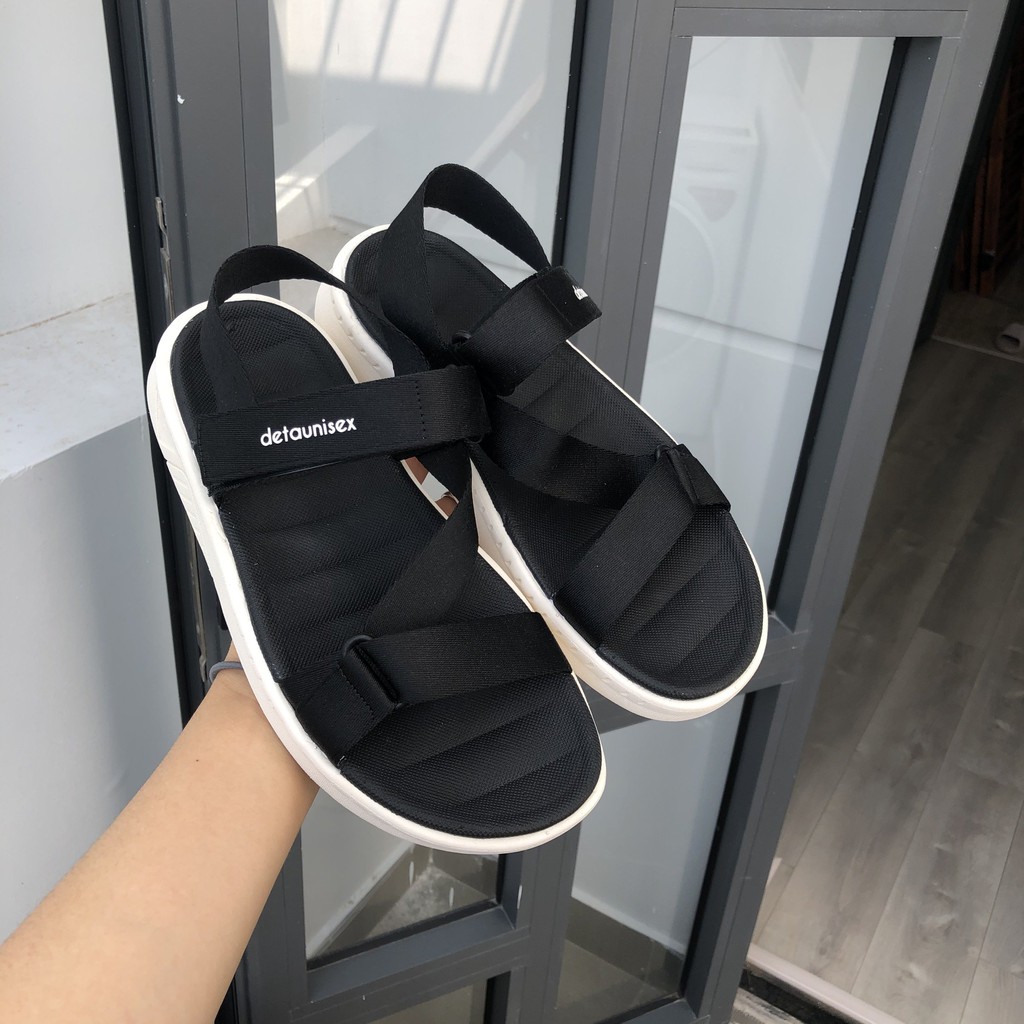 SANDAL NỮ DETAUNISEX QUAI BỐ KHUY MÓC ĐẾ SIÊU NHẸ ĐỘN 4CM