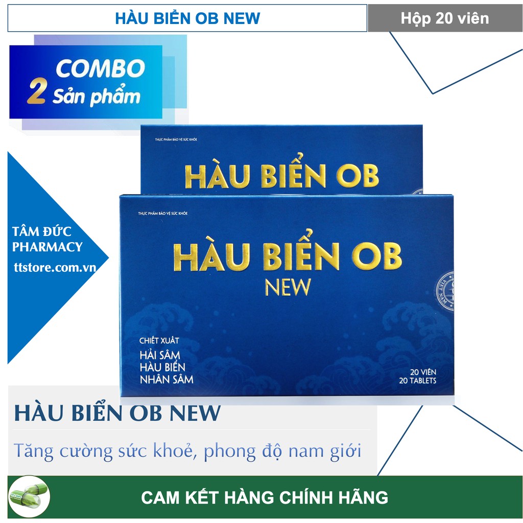 [Combo 2 Hộp] HÀU BIỂN OB NEW [Hộp 20 viên] - Tăng sinh lý nam, kéo dài quan hệ, Hàu OB new kéo dài cuộc yêu