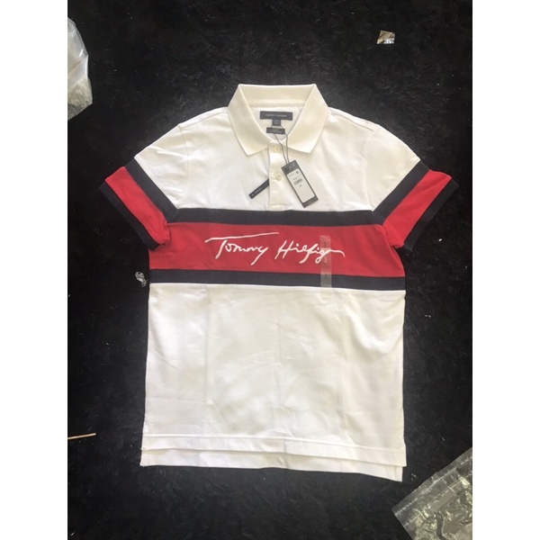 Áo thun polo tm nam slim phối đỏ xịn