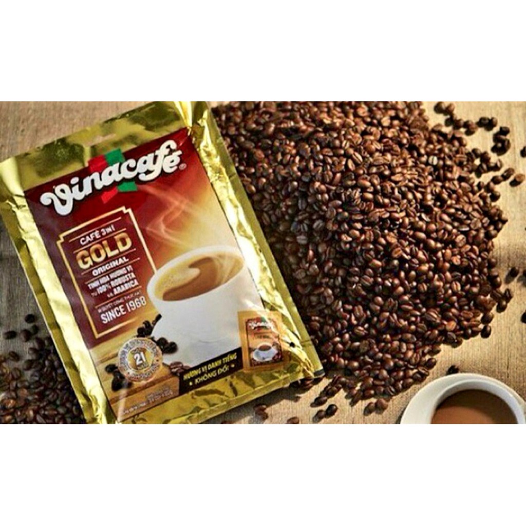 [HSD T9-2024] Cà Phê Hòa Tan 3 in 1 Vinacafé Gold Original - Bịch 24g x 20g