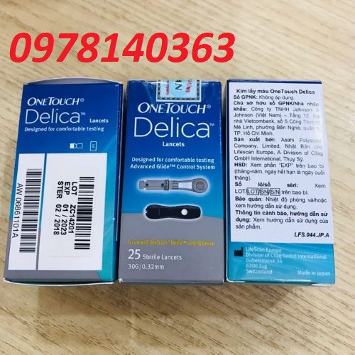 Kim lấy máu One Touch Delica hộp 25 kim dùng cho máy ultra plus flex