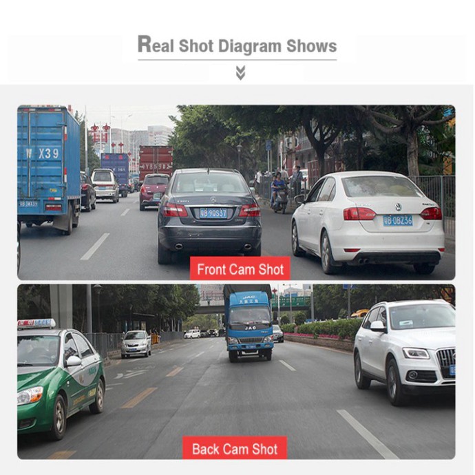 Sản Phẩm Camera hành trình đặt taplo xe hơi, ô tô cao cấp WHEXUNE K600 tích hợp 4 camera, Android Wifi GPS, cảnh báo ADA