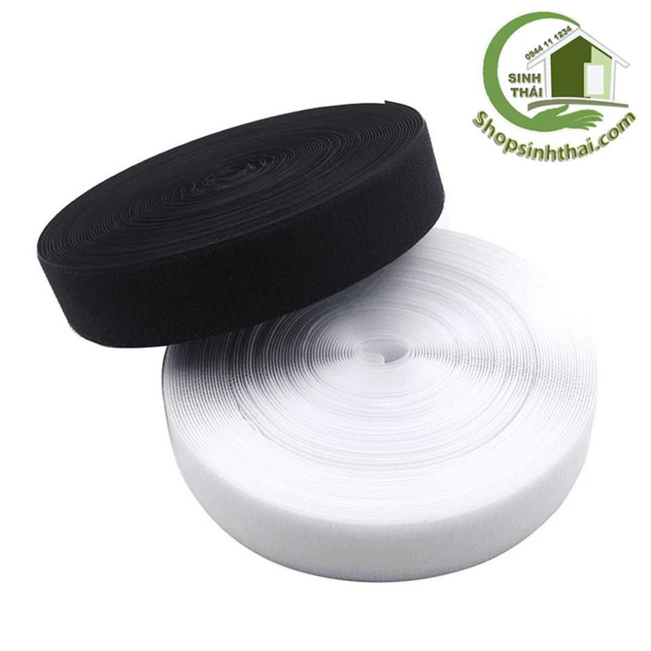 Miếng dán vải 2 mặt dán giày, túi xách - dính gai dán Xé, Băng gai dính, khóa nhám gai khổ rộng 2cm - chọn màu