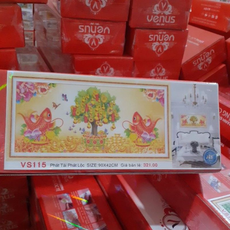 tranh đính đá phát tài phát lộc vs115 (90×42)