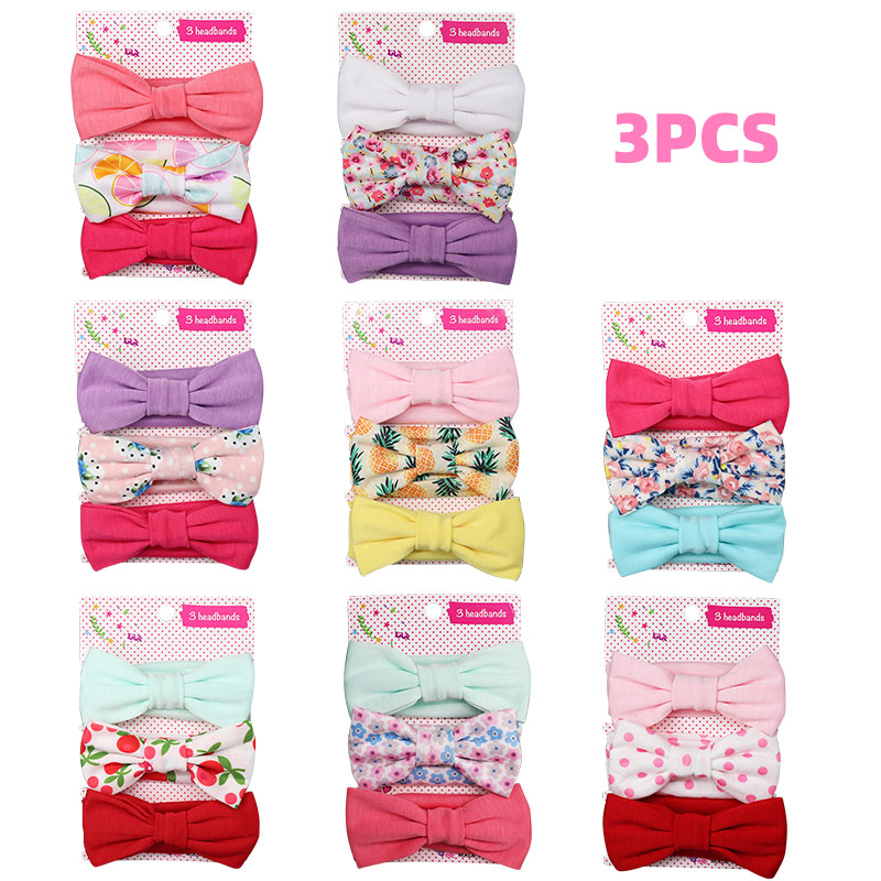 Set 3 Băng Đô Thắt Nơ Xinh Xắn Cho Bé Gái