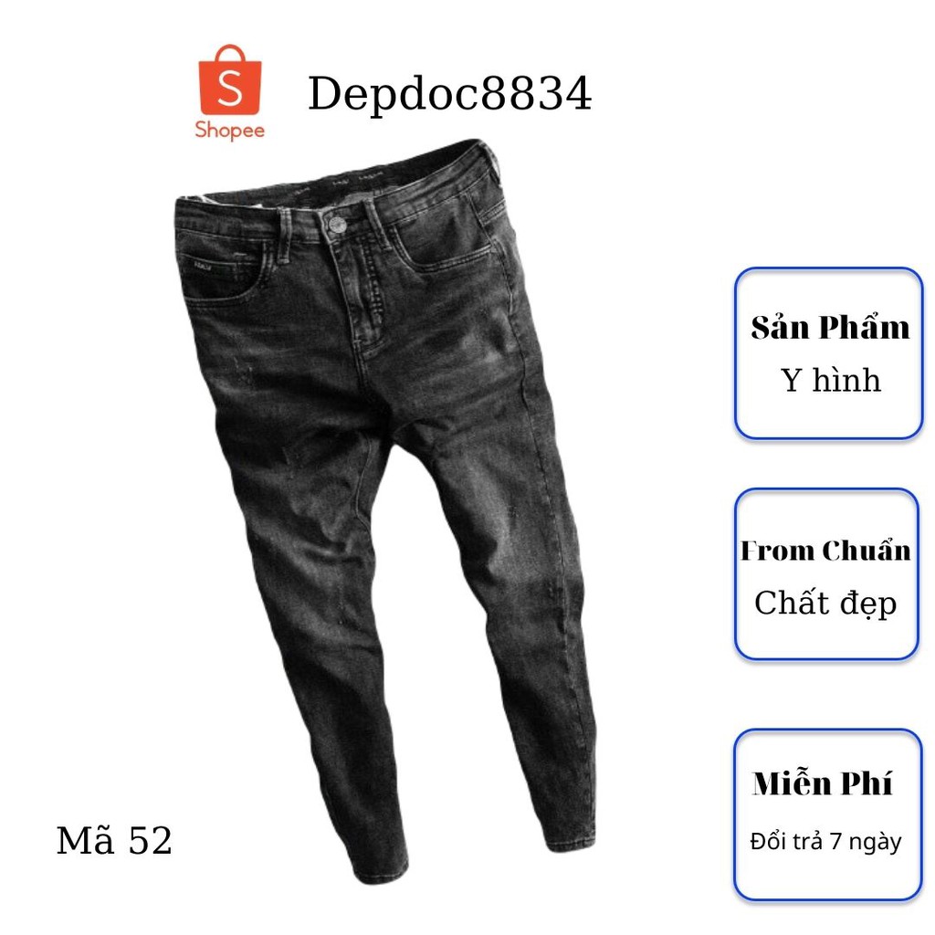 Quần jean nam cao cấp, chất liệu bò ( jean ) mềm mịn, from chuẩn, có nhiều mẫu đẹp mới đi kèm depdoc50