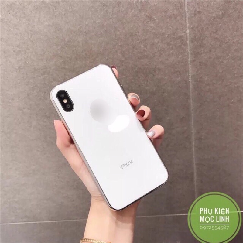 ỐP LƯNG KÍNH VIỀN DẺO CÙNG MÀU GIẢ Xs max IPHONE X XS 8plus 7plus 6splus 6plus 6s 6 Xs max
