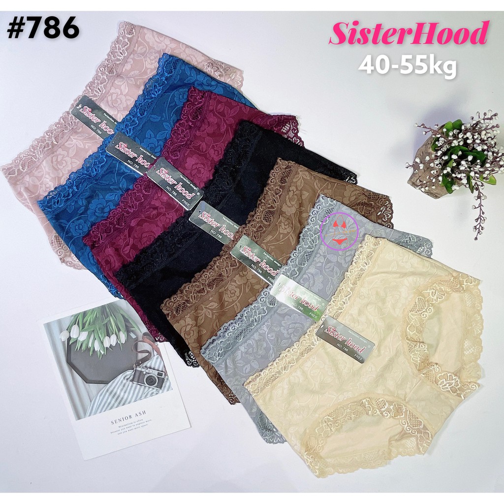 Quần lót Thai Lan SisterHood thun lạnh phối ren siêu mịn FreeSize 40-55kg