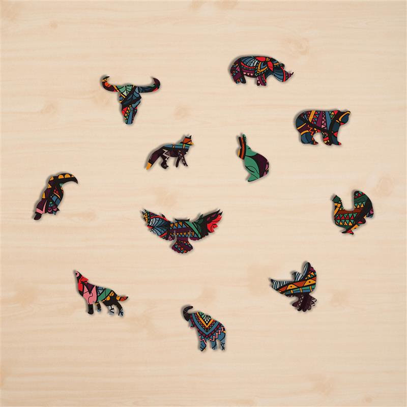 Bộ xếp hình gỗ đồ chơi Thegioipuzzle ghép hình puzzle con vật- Con Cú 02