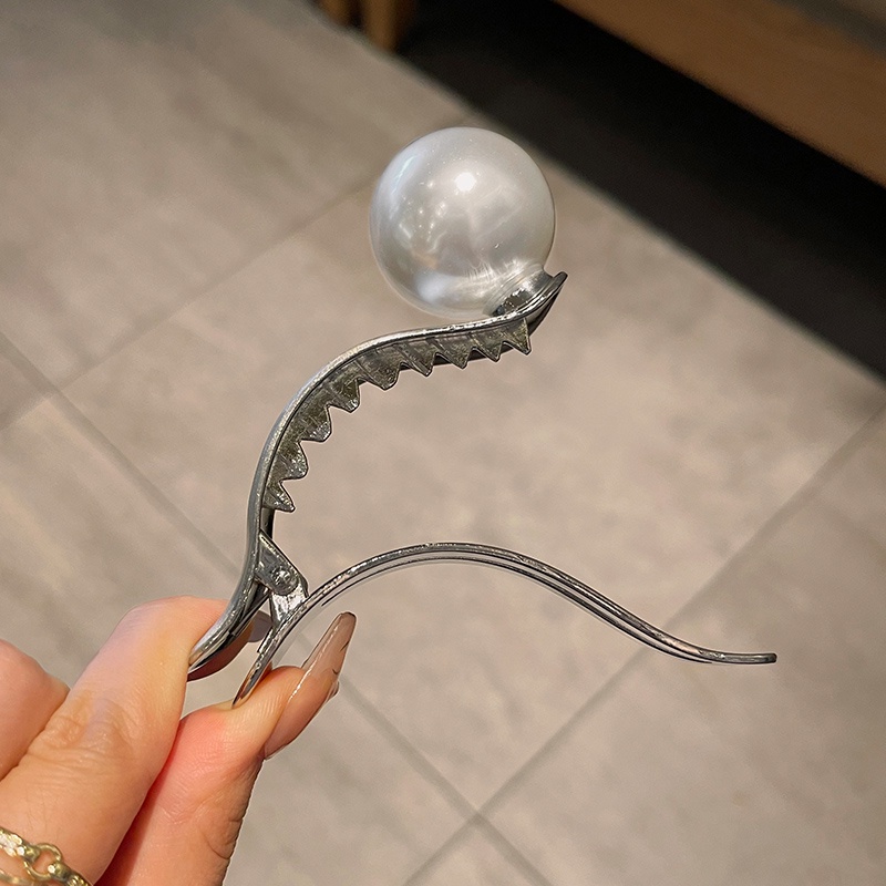 Kẹp Tóc Đính Ngọc Trai Lớn Phong Cách Pháp Cho Nữ