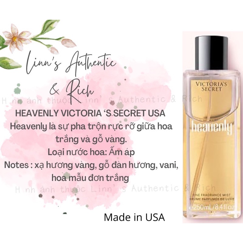 HEAVENLY - Xịt Thơm Body Mist Toàn Thân Victoria’s Secret