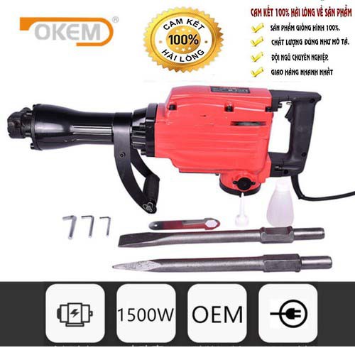 Máy đục bê tông công suất lớn 1500w, OKEM - DBTOKEM.