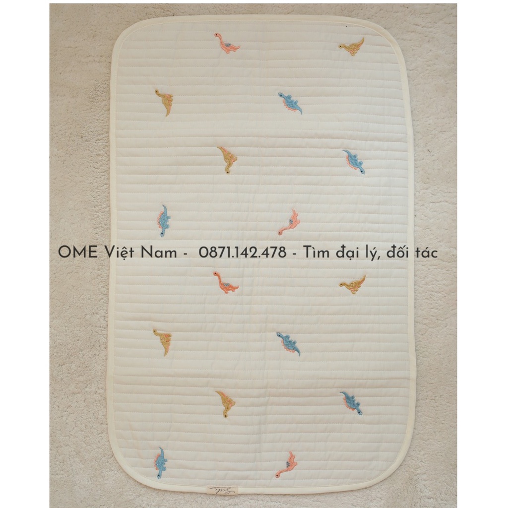 Lót chống thấm, thay bỉm lót lưng 45x65cm cho bé vải cotton Hàn chần bông chính hãng OME x Sishi