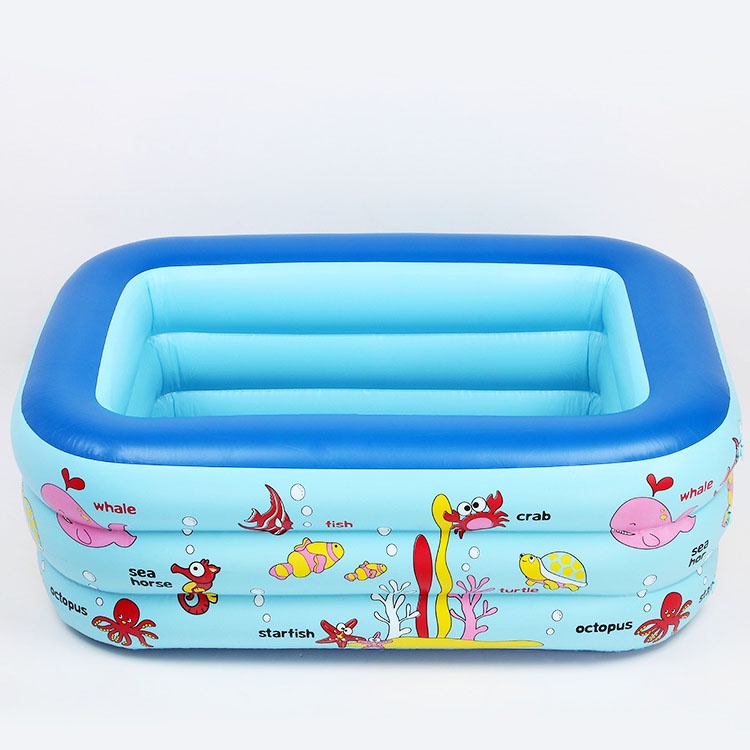 Bể bơi thành cao 3 tầng hình chữ nhật cho trẻ em (BP1m3)