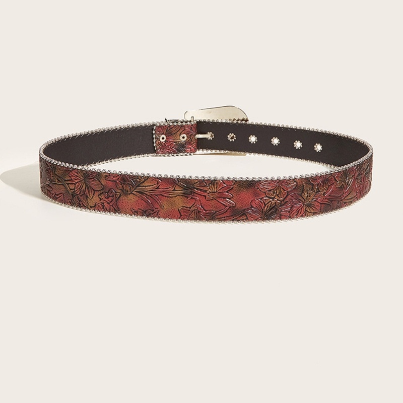 Thắt Lưng Bản Rộng Họa Tiết Hoa Đính Đá Sang Trọng Cho Nữ
