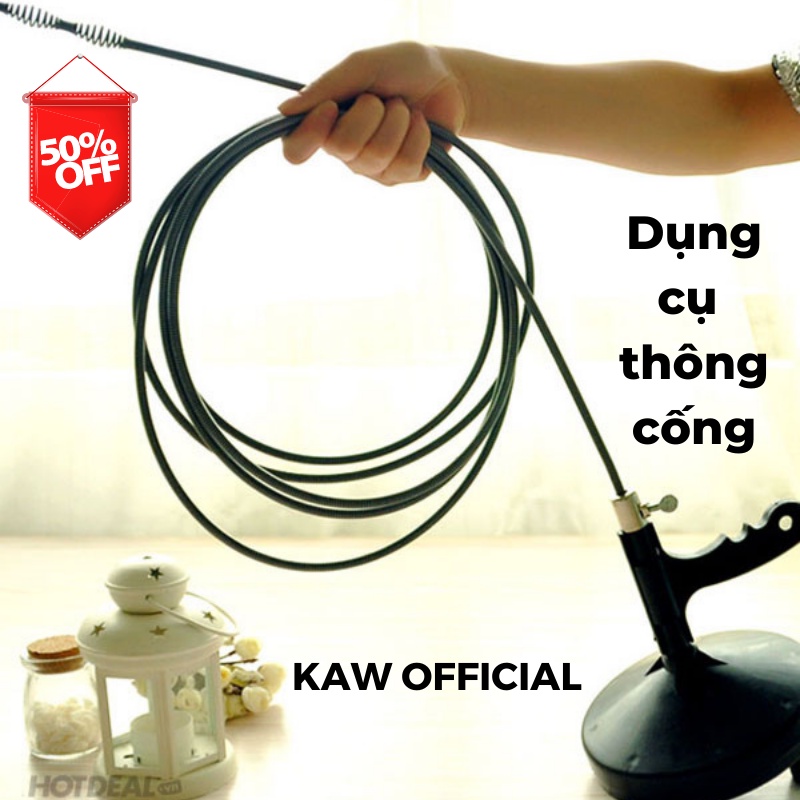 Dụng Cụ Thông Tăc Cống Thế Hệ Mới Giá Rẻ Dây Dài 5M Nhựa Bọc Thép Chống Gỉ Thông Ống Thoát Nước, Ống Cống Bồn Cầu