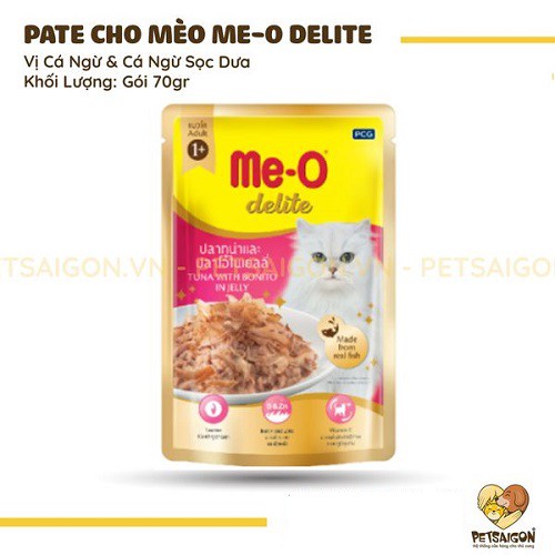 [CHÍNH HÃNG] PATE ME-O DELITE CHO MÈO - GÓI 70GR